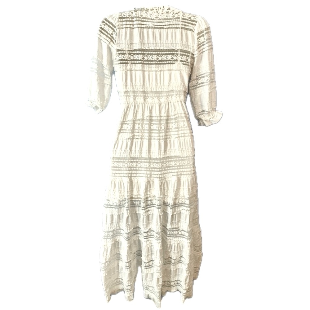 A Collective Story Women's White Ebba Eyelet Lace Maxi Dress Size Medium - Picture 8 of 16